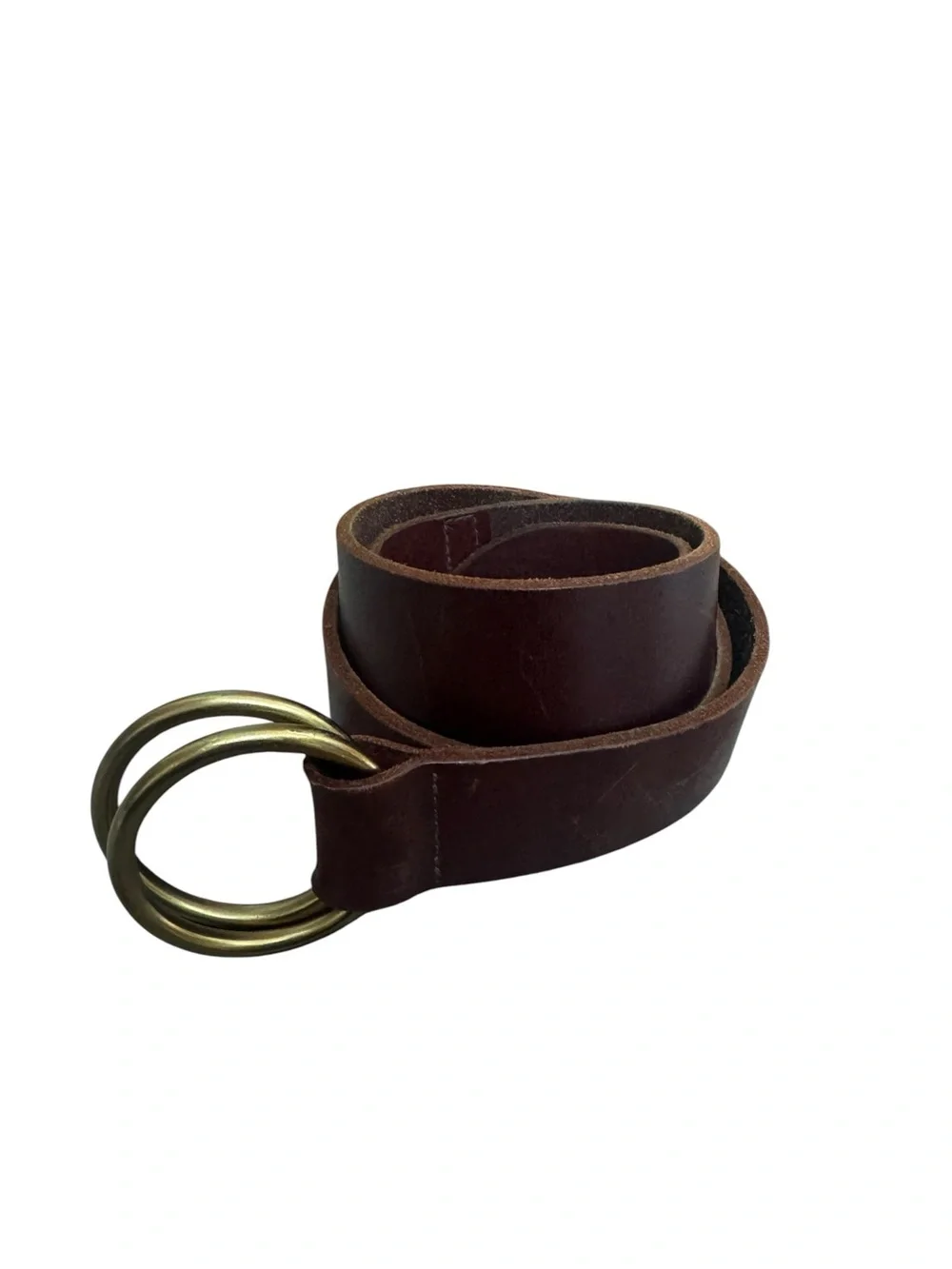 Vintage Polo Ralph Lauren Double O-Ring Buckle Belt in brown M